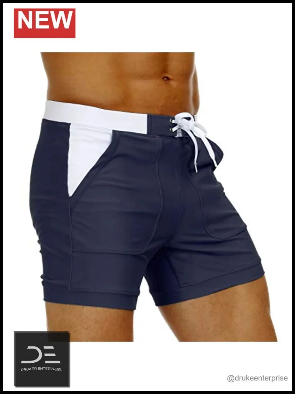 Men's Quick-Dry Swim Trunks Board Shorts with Pockets UPF 30
